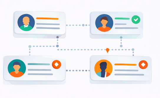 integrated LMS and online community showing connected member profiles, illustrating how LMS integration enables shared user data, engagement, and seamless learning experiences