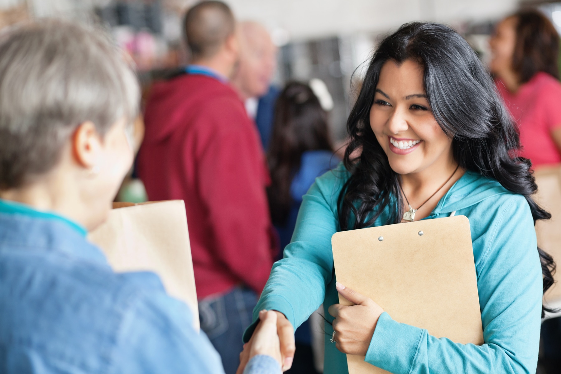 welcoming volunteers