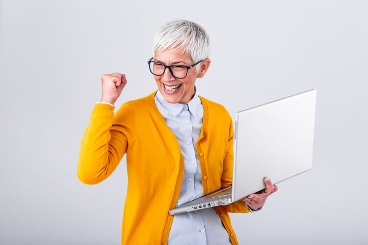 woman sending a successful member win-back campaign