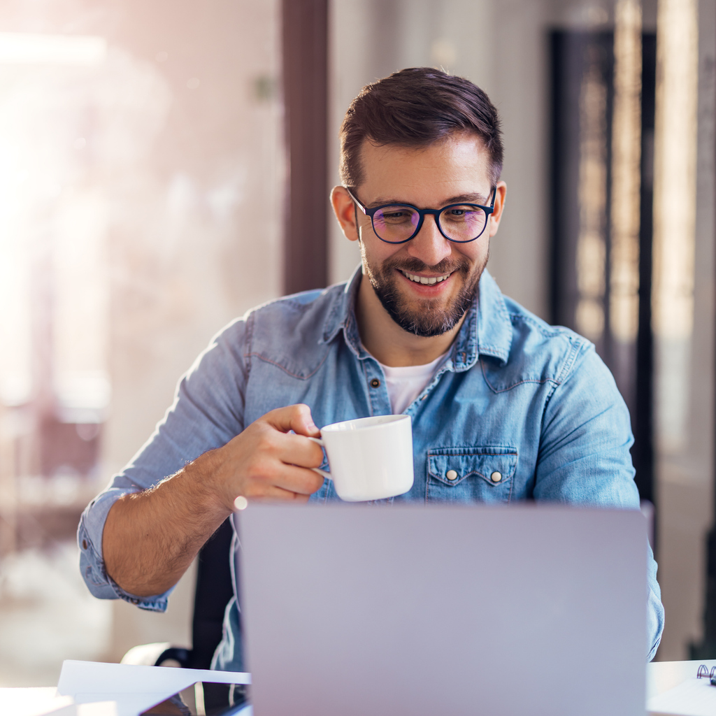 man working on email and marketing automation strategy