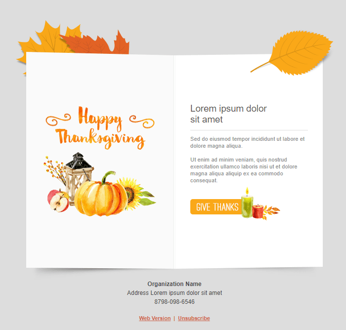 seasonal greeting email design