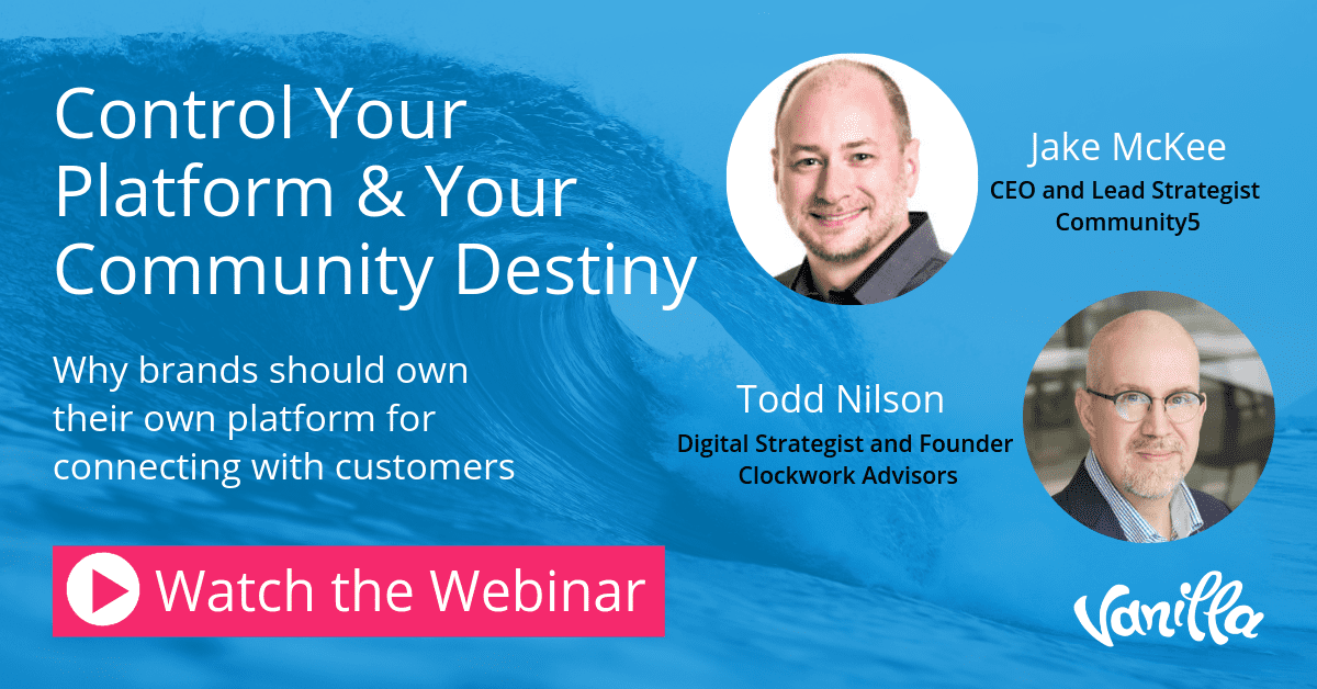 Webinar - Control your platform and community destiny