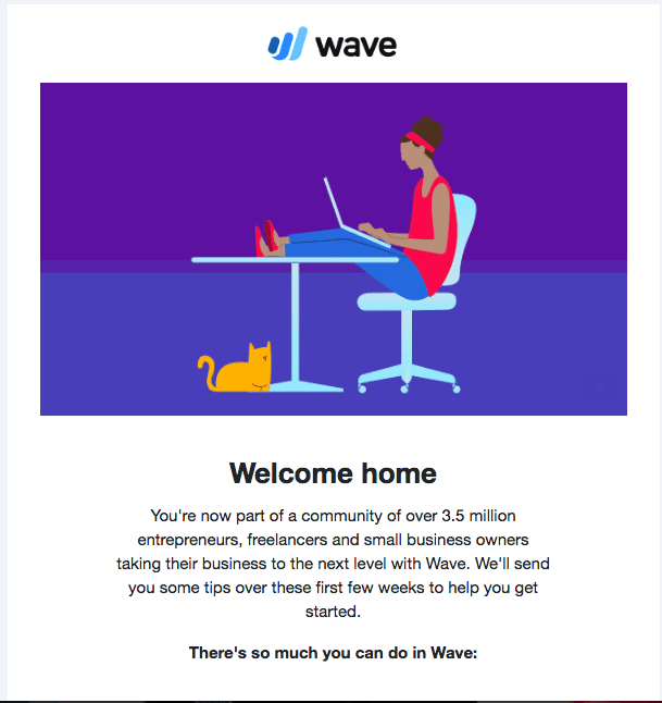Wave Welcome Email