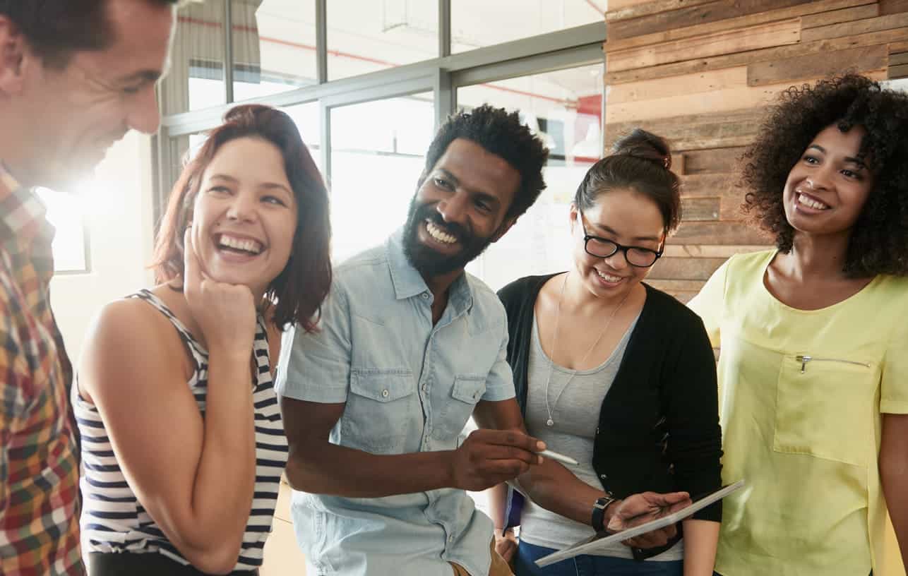 People laughing together