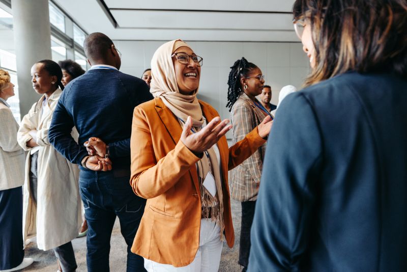 association members engaging at a conference