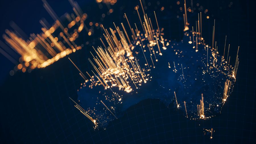 abstract image of community connections across a map, with a focus on Australia