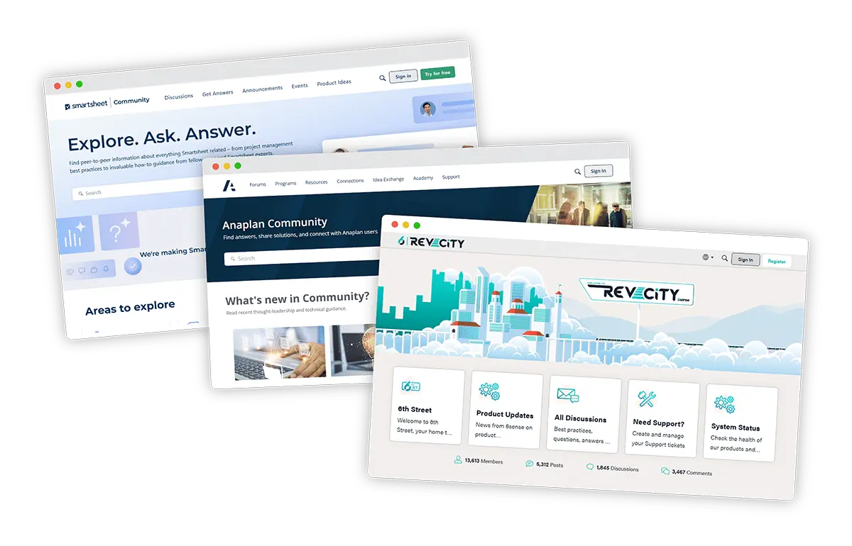 Examples of Customer Communities that run on Higher Logic Vanilla