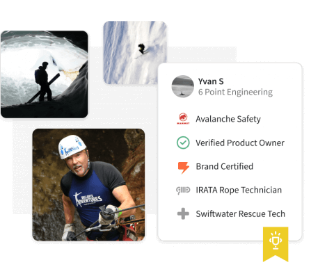 Mockup of a customer advocacy profile within the ExpertVoice platform