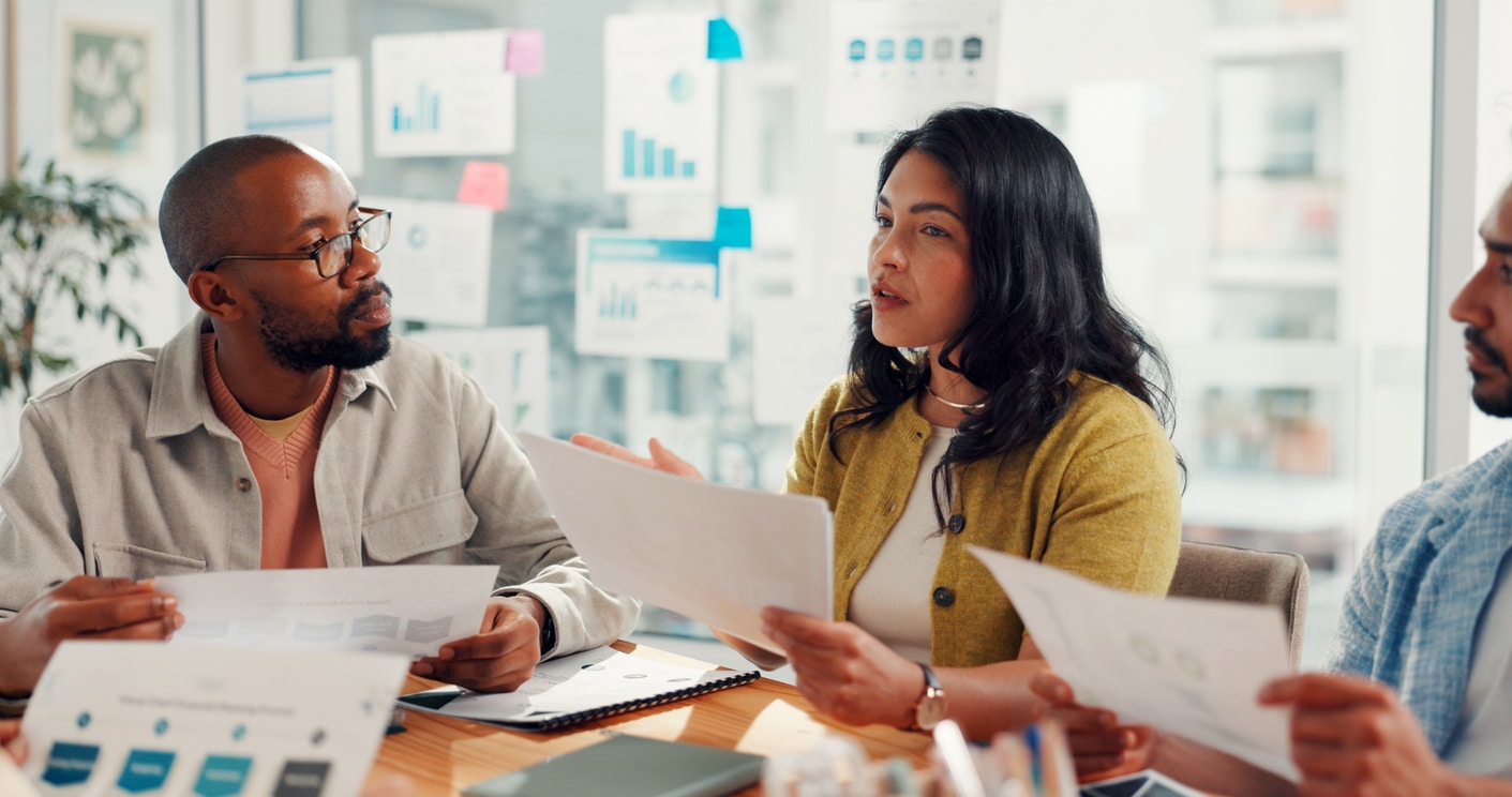 association team reviewing trends and changes in the association industry